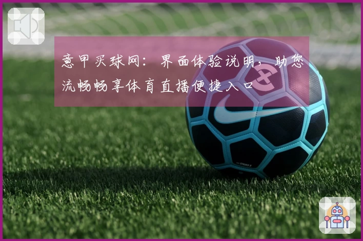 意甲买球网：界面体验说明，助您流畅畅享体育直播便捷入口